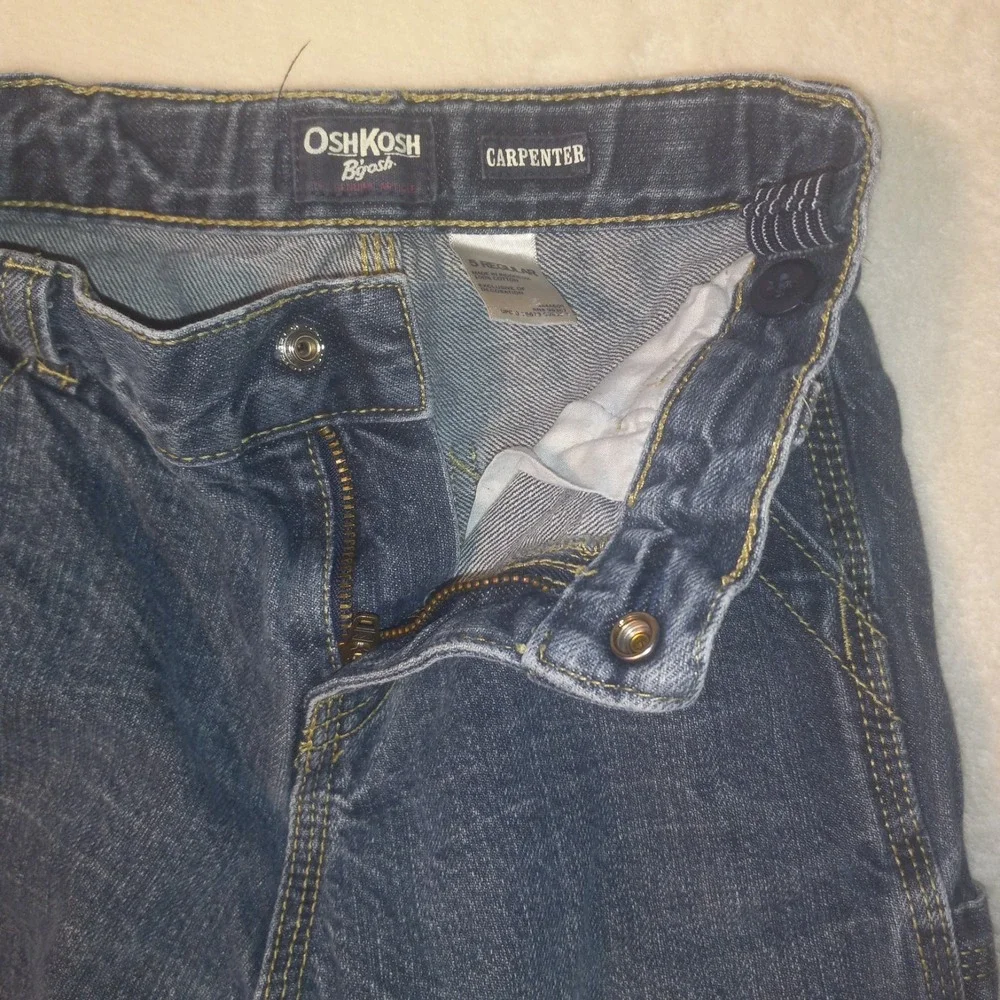OshKosh B'gosh Carpenter Jeans Kids 5R  Dark Blue E-Z Adjust Waist Utility